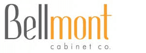 Logo for Bellmont Cabinet Co., featuring a modern design with gray and orange typography. Represents the company's focus on cabinetry solutions.