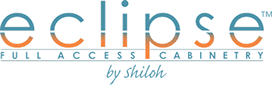 Eclipse Full Access Cabinetry logo by Shiloh, featuring a modern design with vibrant colors representing quality cabinetry solutions.